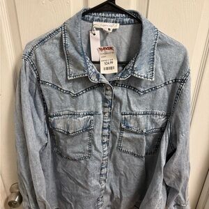 Jane and Delancey Blue Button Down Shirt